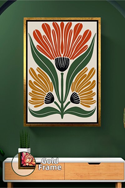 KOSS Dijital Pictură pe pânză cu flori abstracte Decor modern de perete Pictu...