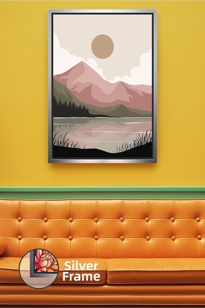 KOSS Dijital Pictură murală în culori pastel cu tematică naturală cu vedere l...