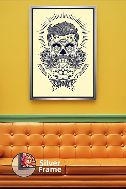 KOSS Dijital Суха черепна брада и бръснач Детайлна картина на фризьорски сало...