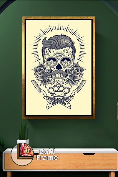 KOSS Dijital Pictură pe pânză înrămată pentru salonul de frizerie, cu detaliu...