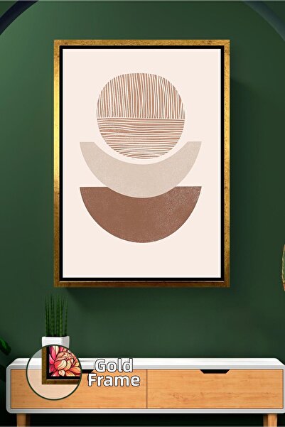 KOSS Dijital Pictură pe pânză în stil boho, în tonuri de pământ, geometrică a...