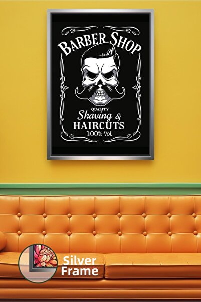 KOSS Dijital Εικόνα σε καμβά με κορνίζα για ανδρικά κομμωτήρια και κουρεία με...