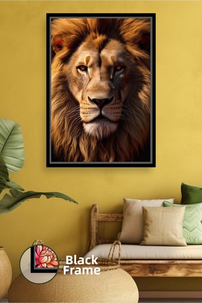 KOSS Dijital Φωτογραφία ζώων με λεπτομέρεια από κοντά, ανδρικό λιοντάρι, ρεαλ...