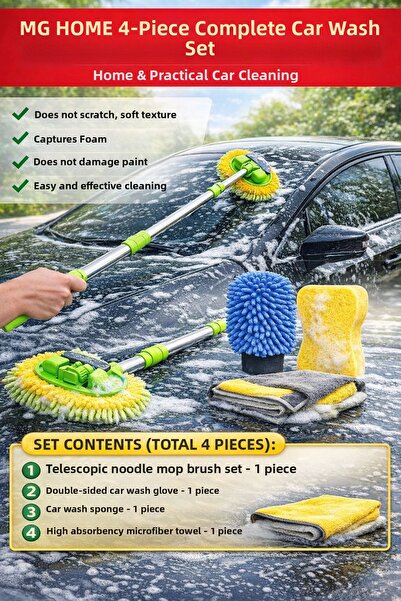 VENON 🚙 🚙 Premium Car Washing Set Towel Sponge Stick Kit Gloves All of Them...