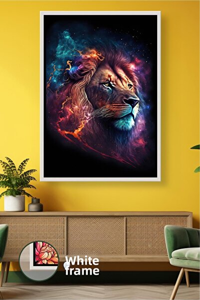 KOSS Dijital Figurină colorată de leu cu efect spațial, tematică cu animale, ...