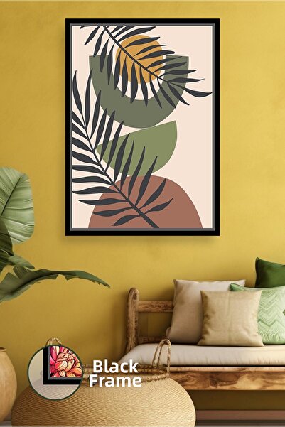 KOSS Dijital Tablou de pânză cu model de frunze vegetale Tablou de pânză cu r...