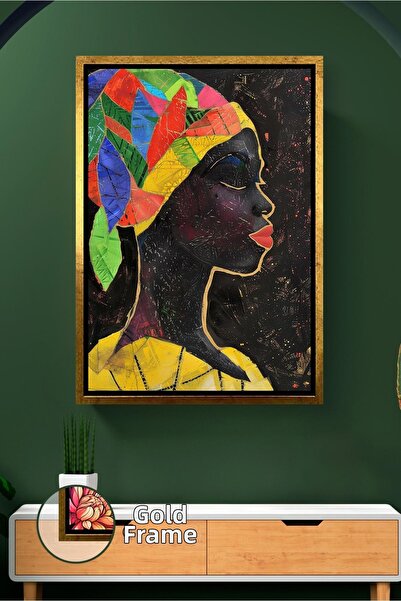 KOSS Dijital Pictură pe pânză înrămată decorativă de artă modernă cu profil d...