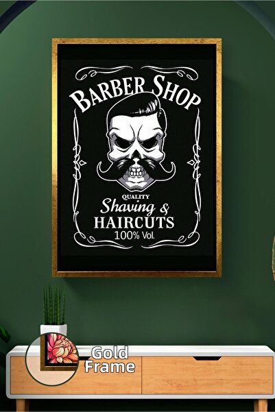 KOSS Dijital Εικόνα σε καμβά με κορνίζα για ανδρικά κομμωτήρια και κουρεία με...