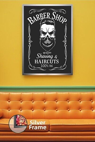 KOSS Dijital Pictură de perete cu figură de craniu de frizer, pictură decorat...