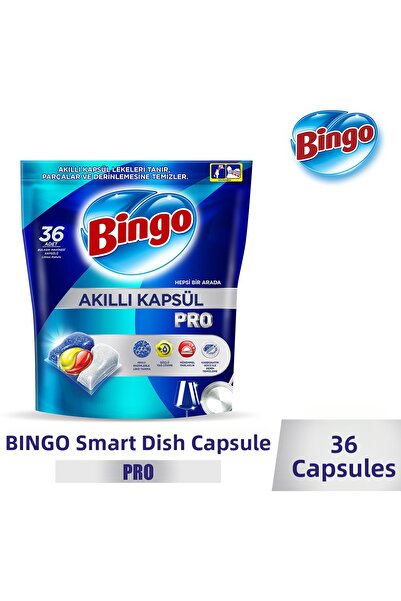 Bingo سمارت كبسولة برو قرص منظف لغسالة الأطباق 36 قطعة