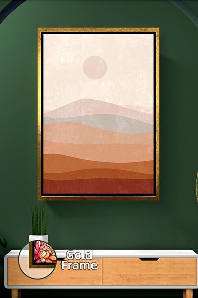 KOSS Dijital Pictură pe pânză înrămată care oferă atmosferă boho calmă cu str...