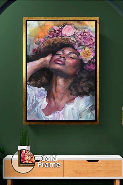 KOSS Dijital Pictură pe pânză înrămată în stil artistic, cu coroană de flori,...