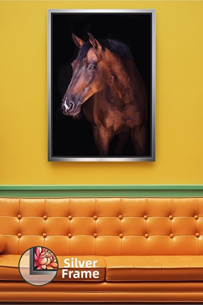 KOSS Dijital Pictură pe pânză cu portret de cal maro, cu tema putere naturală...