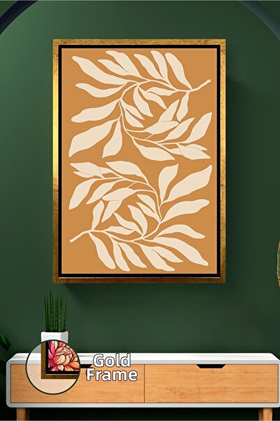 KOSS Dijital Decor de perete boem cu model de frunze bej, ton natural, design...