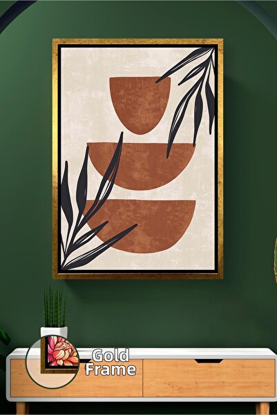 KOSS Dijital Pictură de perete cu model abstract boem, în tonuri de pământ, d...