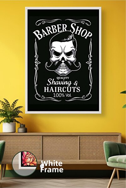 KOSS Dijital Εικόνα σε καμβά με κορνίζα για ανδρικά κομμωτήρια και κουρεία με...