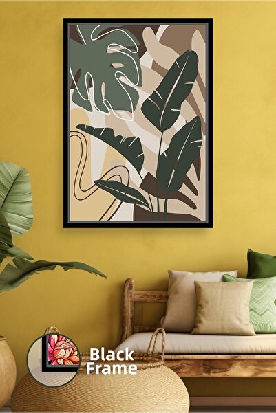 KOSS Dijital Pictură modernă pe pânză în rame în tonuri naturale, cu model de...