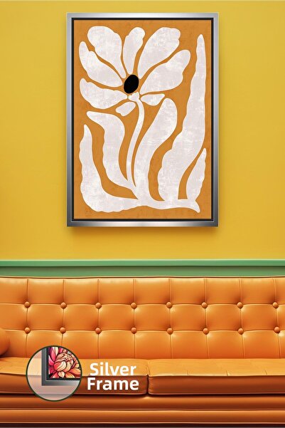 KOSS Dijital Model de flori mari cu fundal de culoare scorțișoară, stil boem,...