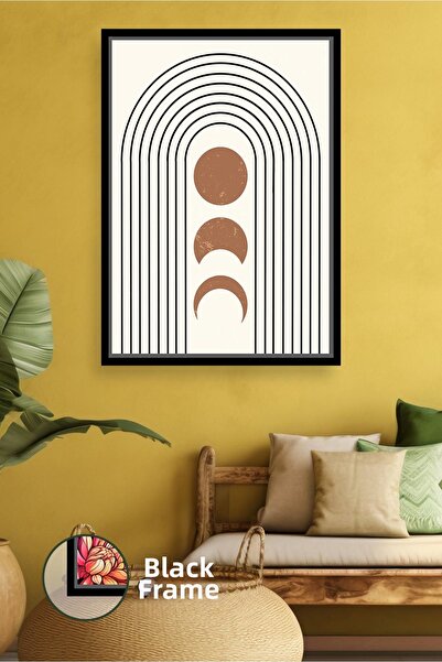 KOSS Dijital Pictură de perete cu model rotund, decor de perete în dungi, în ...