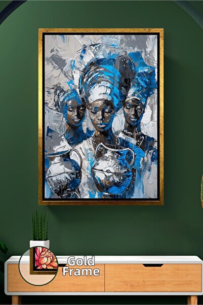 KOSS Dijital Pictură pe pânză înrămată, cu lucrări de artă tribală abstractă,...