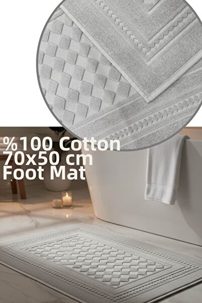 Dantelux bumbac 100% Prosop pentru picioare cu model Dama (50x70 cm) Gri deschis