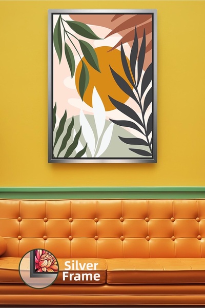 KOSS Dijital Pictură pe pânză înrămată cu estetică naturală boemă, cu modele ...