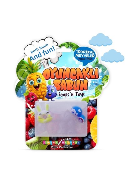 Jimena Natural Soap with Toys, Natural Soap with Tropical Scented Glycerin to Help Children Develop the Habit of Hand Washing