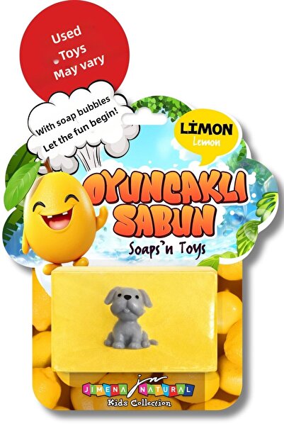 Jimena Natural Soap with Toys, Lemon Scented, Glycerin Natural Soap for Child...