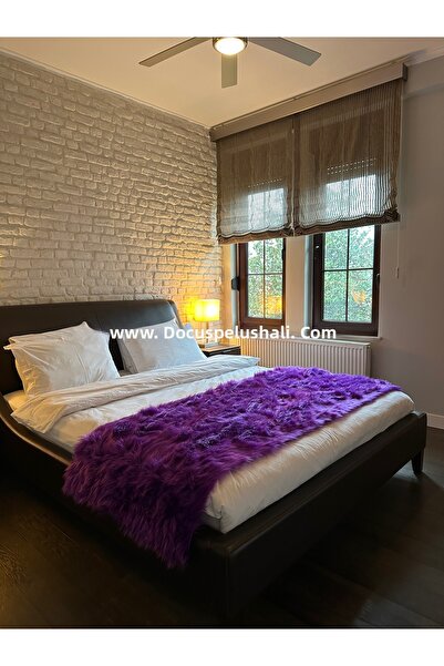 Doğuş Peluş Halı سجادة سرير من القطيفة الناعمة ذات الملمس الناعم باللون الأرج...