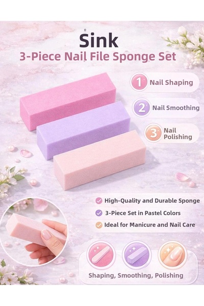 SİNKA مبرد أظافر باف 3 قطع