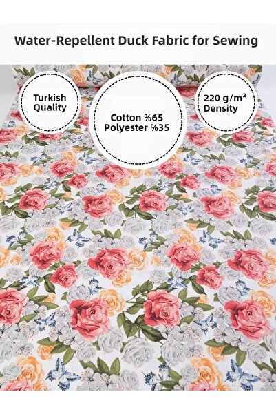 FabricMarket قماش البط المقاوم للماء ذو النقوش |   65% قطن 35% بوليستر |   مف...