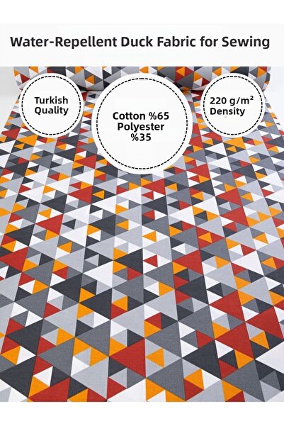 FabricMarket Patterned Water Repellent Duck Fabric |   65% Cotton 35% Polyest...