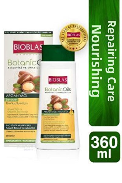 Bioblas Șampon cu uleiuri botanice de argan - 360 ml, pachet de 3
