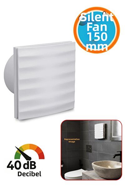 NZB Bathroom Wc Extractor Fan Super Quiet 12 W Covered Flat 150 mm Wall Mounted Toilet Air Ventilation