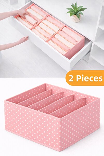 Serstil 2 τεμάχια - Οργανωτής αποθήκευσης με 5 θήκες για ντουλάπι και συρτάρι...