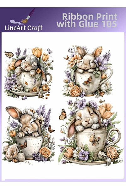 LİNEART طباعة روبون بالكي رقم: RB105-30x30 سم