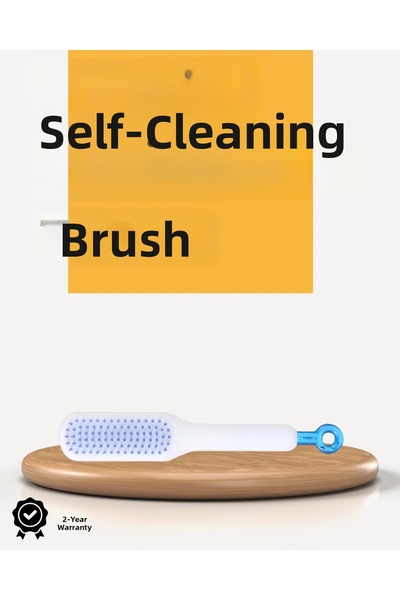 shopwave مشط شعر ذاتي التنظيف – مضاد للكهرباء الساكنة، أطراف سيليكون، مادة AB...