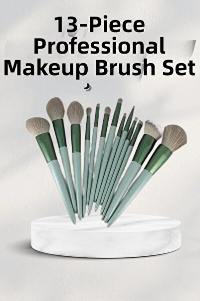 İsmiyle Al Znv Mey Import ®   Durable Makeup Brush Set 13 Pieces Soft Bristle...