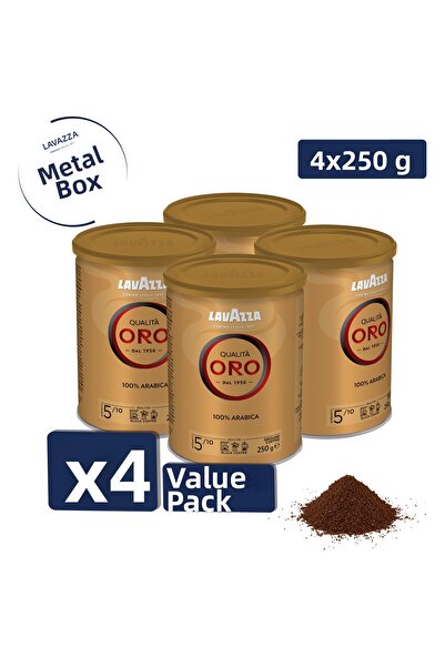 LavAzza علبة قهوة كواليتا أورو 100% أرابيكا مطحونة ومفلترة |   حزمة متعددة ال...
