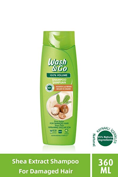 WASH&GO Șampon cu extract de shea 360 ml