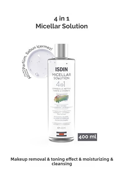 ISDINCEUTICS Micellar Solution Cleanser400 ml Makeup Cleansing and Purifying ...