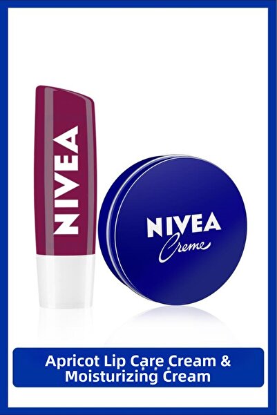 NIVEA Creme Moisturizing 30ml and Moisturizing Blackberry Colored Lip Care Cr...