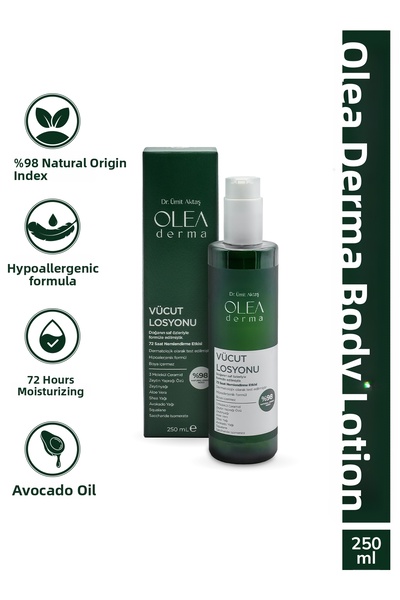 OleaDerma لوشن طبيعي للجسم بنسبة 98% - 250 مل
