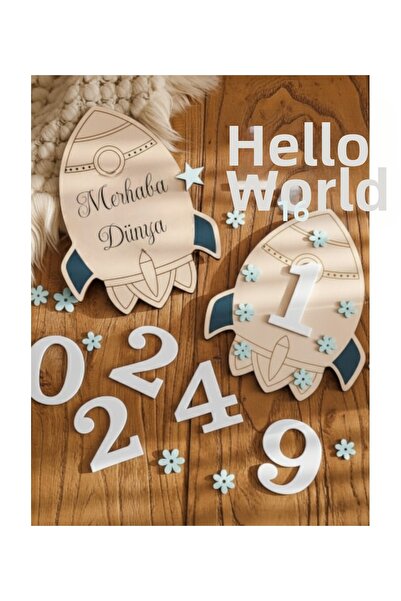 MK butik بطاقات خشبية لتصوير الأطفال على شكل صاروخ |   بطاقات صور تنموية للأط...