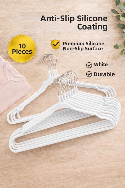 ARVALE 10 τεμάχια αντιολισθητικές κρεμάστρες ρούχων με επίστρωση σιλικόνης γι...