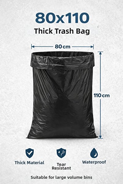 VENON ❤ 1 رول أكياس نفايات طعام سميكة سوداء عالية الجودة، منتج سميك، مانع للت...