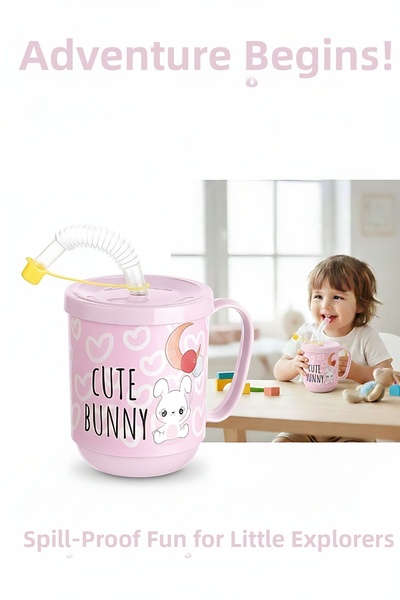 Transformacion Premium Children's Cup with Straw 350 ml - Drinking Cup and Wa...