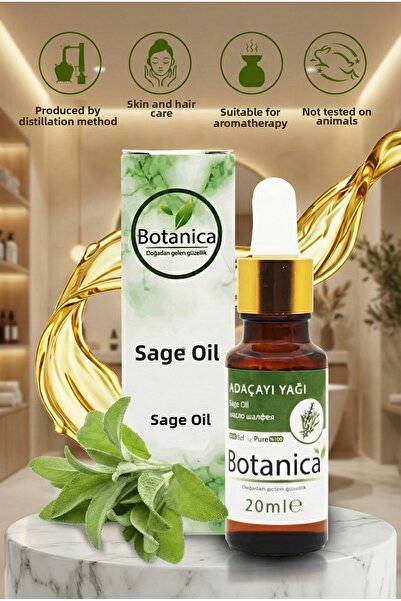 botanica 100% Pure Sage Essential Oil (Bitter Apple) 20 ml - Anti-Acne and An...