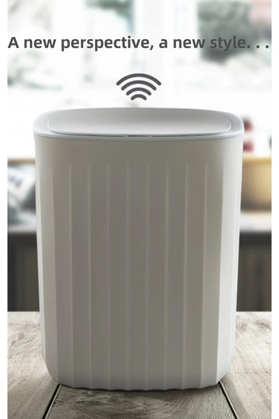 PERLAEVKAHVE Coș de gunoi fără contact 12L cu senzor inteligent – Capac autom...