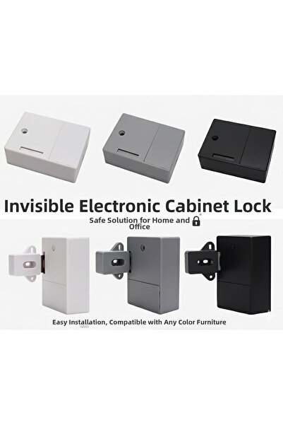 Konk Tools Invisible Cabinet Lock with Rfid Card - Hidden Security Lock Smart Electronic Handle for Furniture and Office